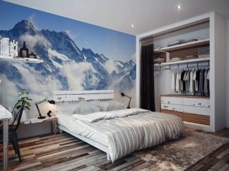 Foto papel de parede no interior do quarto: 205+ (Foto) Belas ideias para criar conforto
