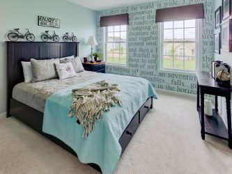 Foto papel de parede no interior do quarto: 205+ (Foto) Belas ideias para criar conforto