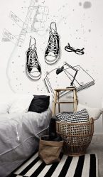 Foto papel de parede no interior do quarto: 205+ (Foto) Belas ideias para criar conforto
