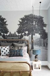 Foto papel de parede no interior do quarto: 205+ (Foto) Belas ideias para criar conforto