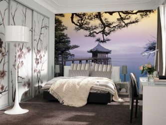 Foto papel de parede no interior do quarto: 205+ (Foto) Belas ideias para criar conforto