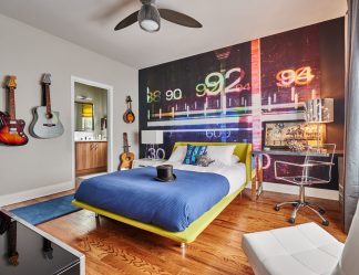 Foto papel de parede no interior do quarto: 205+ (Foto) Belas ideias para criar conforto