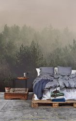 Foto papel de parede no interior do quarto: 205+ (Foto) Belas ideias para criar conforto