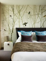 Foto papel de parede no interior do quarto: 205+ (Foto) Belas ideias para criar conforto