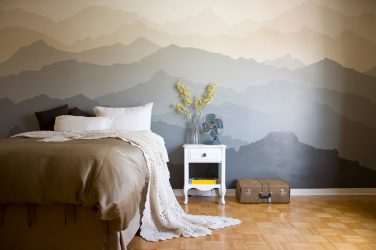 Foto papel de parede no interior do quarto: 205+ (Foto) Belas ideias para criar conforto