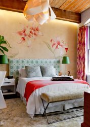 Foto papel de parede no interior do quarto: 205+ (Foto) Belas ideias para criar conforto