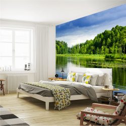 Foto papel de parede no interior do quarto: 205+ (Foto) Belas ideias para criar conforto