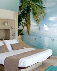 Foto papel de parede no interior do quarto: 205+ (Foto) Belas ideias para criar conforto
