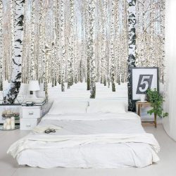 Foto papel de parede no interior do quarto: 205+ (Foto) Belas ideias para criar conforto