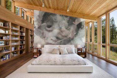 Foto papel de parede no interior do quarto: 205+ (Foto) Belas ideias para criar conforto