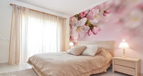 Foto papel de parede no interior do quarto: 205+ (Foto) Belas ideias para criar conforto