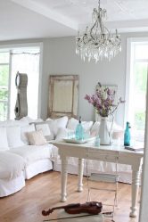 O interior da sala de estar no estilo da Provence - o charme da França em sua casa (mais de 170 fotos)