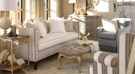 O interior da sala de estar no estilo da Provence - o charme da França em sua casa (mais de 170 fotos)