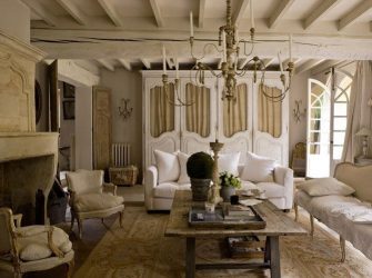 O interior da sala de estar no estilo da Provence - o charme da França em sua casa (mais de 170 fotos)