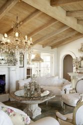 O interior da sala de estar no estilo da Provence - o charme da França em sua casa (mais de 170 fotos)