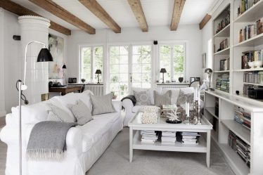 O interior da sala de estar no estilo da Provence - o charme da França em sua casa (mais de 170 fotos)