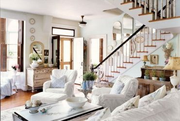 O interior da sala de estar no estilo da Provence - o charme da França em sua casa (mais de 170 fotos)