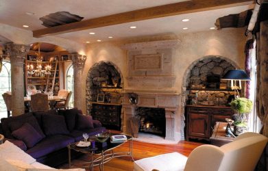 O interior da sala de estar no estilo da Provence - o charme da França em sua casa (mais de 170 fotos)