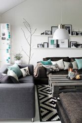 O design da sala de estar na cor da neve branca - criando obras-primas de elite 135+ Fotos de soluções de estilo real no interior