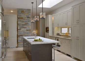 Pedra decorativa na cozinha - 130 opções de design para belos desenhos