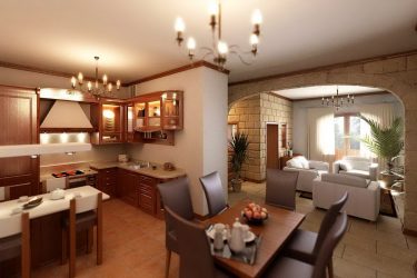 Pedra decorativa na cozinha - 130 opções de design para belos desenhos