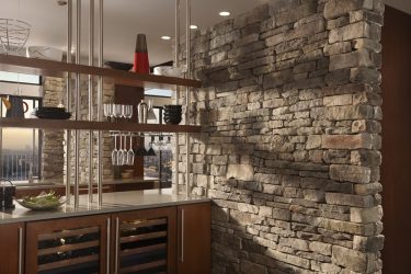 Pedra decorativa na cozinha - 130 opções de design para belos desenhos