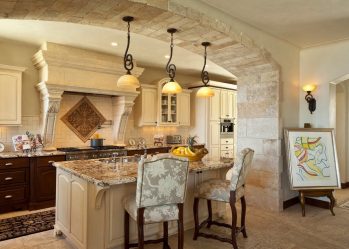 Pedra decorativa na cozinha - 130 opções de design para belos desenhos