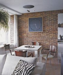 Pedra decorativa na cozinha - 130 opções de design para belos desenhos