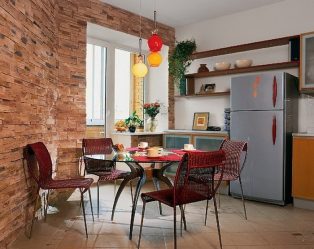 Pedra decorativa na cozinha - 130 opções de design para belos desenhos