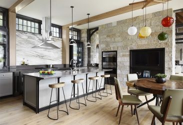 Pedra decorativa na cozinha - 130 opções de design para belos desenhos