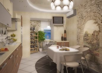 Pedra decorativa na cozinha - 130 opções de design para belos desenhos
