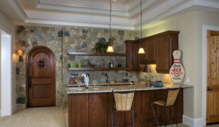 Pedra decorativa na cozinha - 130 opções de design para belos desenhos