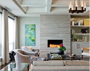 Lareira elétrica com o efeito de uma chama viva: Wall, Built-in, Outdoor. Qual modelo preferir? (Mais de 230 fotos)