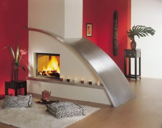 Lareira elétrica com o efeito de uma chama viva: Wall, Built-in, Outdoor. Qual modelo preferir? (Mais de 230 fotos)