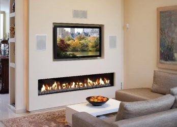 Lareira elétrica com o efeito de uma chama viva: Wall, Built-in, Outdoor. Qual modelo preferir? (Mais de 230 fotos)