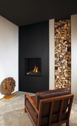 Lareira elétrica com o efeito de uma chama viva: Wall, Built-in, Outdoor. Qual modelo preferir? (Mais de 230 fotos)