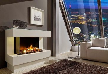 Lareira elétrica com o efeito de uma chama viva: Wall, Built-in, Outdoor. Qual modelo preferir? (Mais de 230 fotos)