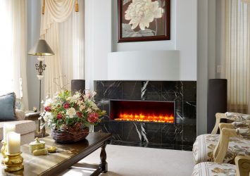 Lareira elétrica com o efeito de uma chama viva: Wall, Built-in, Outdoor. Qual modelo preferir? (Mais de 230 fotos)