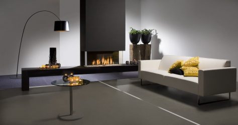 Lareira elétrica com o efeito de uma chama viva: Wall, Built-in, Outdoor. Qual modelo preferir? (Mais de 230 fotos)