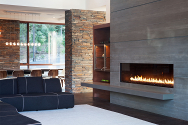 Lareira elétrica com o efeito de uma chama viva: Wall, Built-in, Outdoor. Qual modelo preferir? (Mais de 230 fotos)