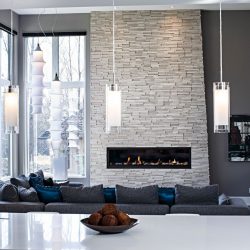 Lareira elétrica com o efeito de uma chama viva: Wall, Built-in, Outdoor. Qual modelo preferir? (Mais de 230 fotos)