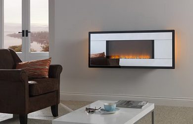 Lareira elétrica com o efeito de uma chama viva: Wall, Built-in, Outdoor. Qual modelo preferir? (Mais de 230 fotos)