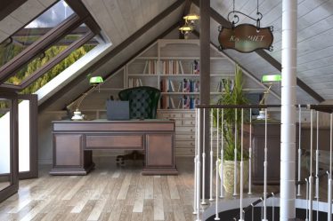 Home design com sótão (170+ fotos) - opções de decoração de interiores de quarto