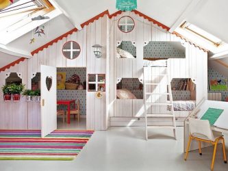 Home design com sótão (170+ fotos) - opções de decoração de interiores de quarto