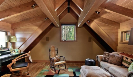Home design com sótão (170+ fotos) - opções de decoração de interiores de quarto