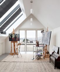 Home design com sótão (170+ fotos) - opções de decoração de interiores de quarto