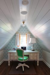 Home design com sótão (170+ fotos) - opções de decoração de interiores de quarto
