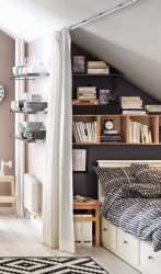 Home design com sótão (170+ fotos) - opções de decoração de interiores de quarto