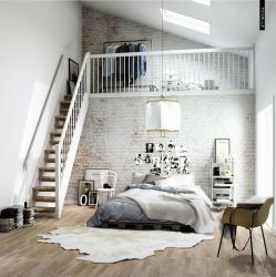 Home design com sótão (170+ fotos) - opções de decoração de interiores de quarto