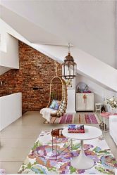 Home design com sótão (170+ fotos) - opções de decoração de interiores de quarto